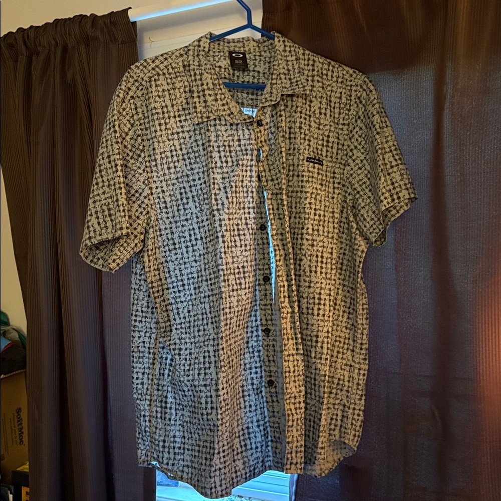 Oakley Black and White Checkered Shirt